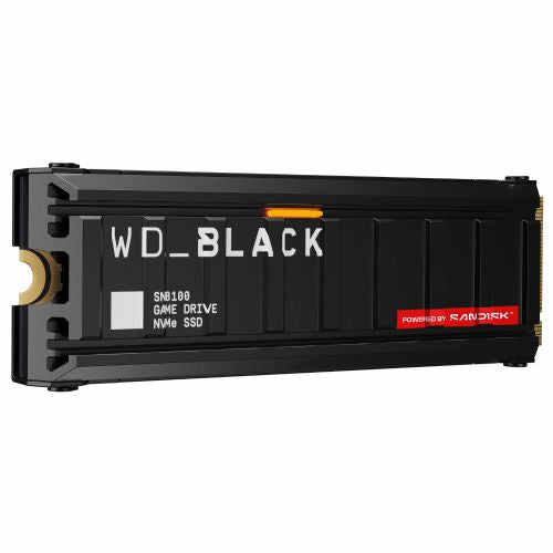 Vgradni SSD disk WD SN8100 2TB M.2 NVMe PCIe 5.0 2280 s hladilnikom črne barve