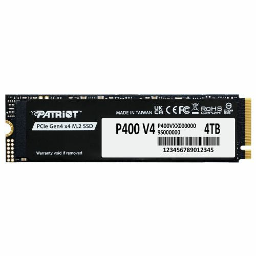 Vgradni SSD disk Patriot P400 V4 4TB M.2 2280 PCIe 4.0 x4 NVMe 2.0 6200/5200 MB/s