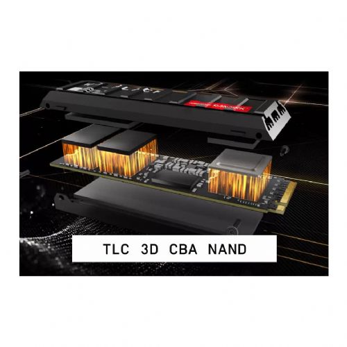 Vgradni SSD disk WD SN8100 8TB M.2 PCIe 5.0 NVMe s hladilnikom črne barve