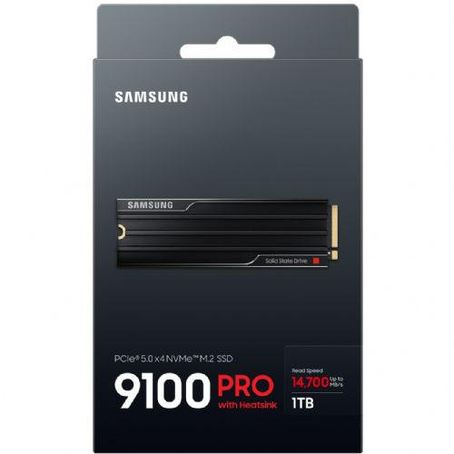 Vgradni SSD SAMSUNG M.2. 9100 PRO hladilnik NVMe 1TB PCIe 5.0 14.700 MB/s branje 13.300 MB/s