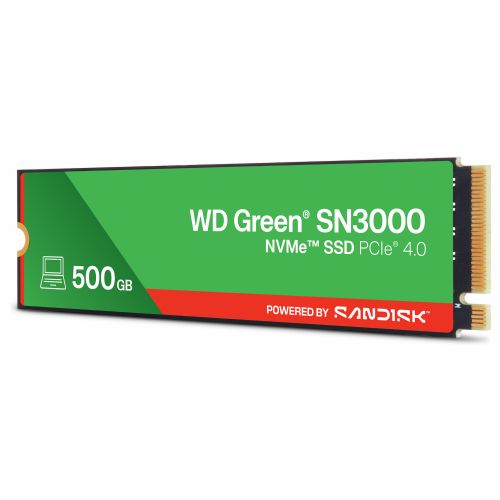 Vgradni SSD disk Western Digital Green SN3000 500GB, M.2 2280, NVMe, PCI Express 4.0, 3D QLC NAND