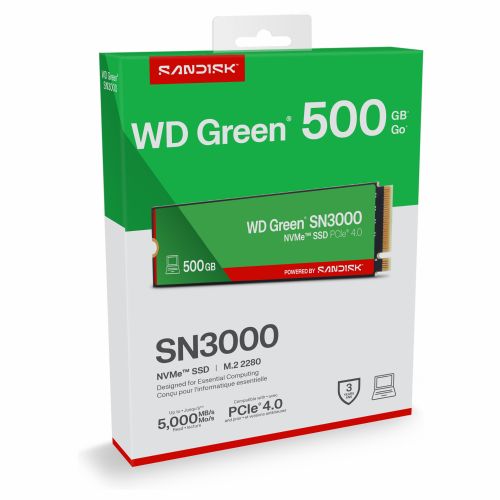 Vgradni SSD disk Western Digital Green SN3000 500GB, M.2 2280, NVMe, PCI Express 4.0, 3D QLC NAND
