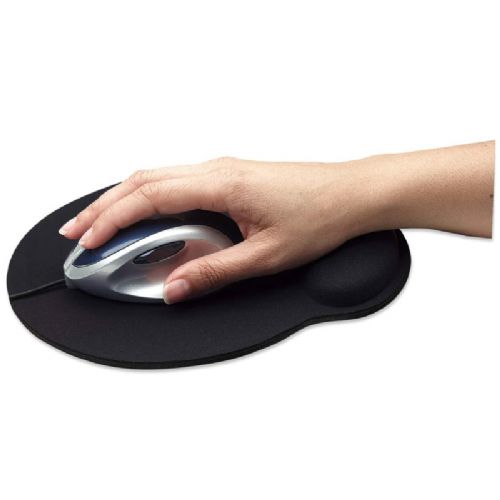 MANHATTAN črna ergonomska podloga za miško / naslonjalo za zapestje