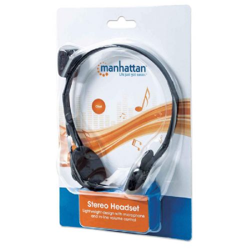 MANHATTAN Stereo 3,5mm žične z mikrofonom slušalke