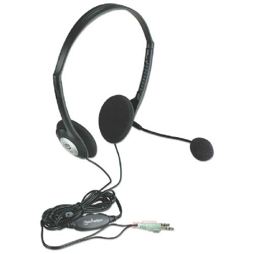 MANHATTAN Stereo 3,5mm žične z mikrofonom slušalke