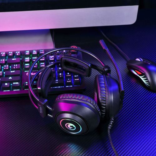 Marvo HG9056 7.1 RGB USB black gaming headset with microphone