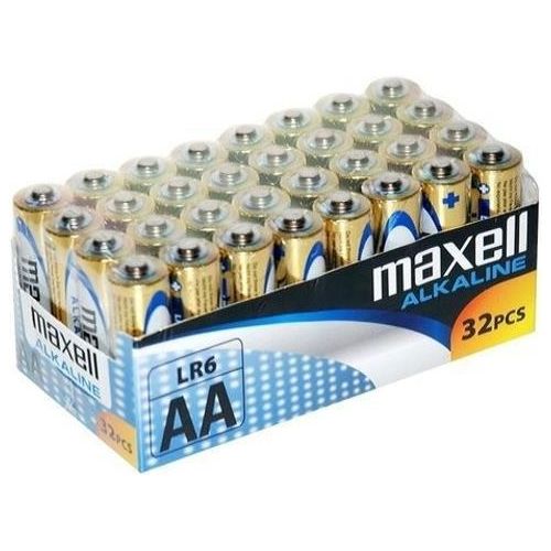 Maxell AA (LR6) battery, 32 pcs, alkaline, foil packaging