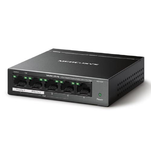 MERCUSYS MS105GP 5-port Gigabit (4x PoE+) RJ45 network switch (UNPACKED)