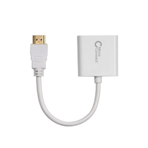 MicroConnect Cable adapter HDMI - VGA M/F, White