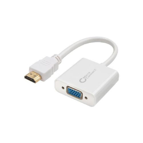 MicroConnect Cable adapter HDMI - VGA M/F, White