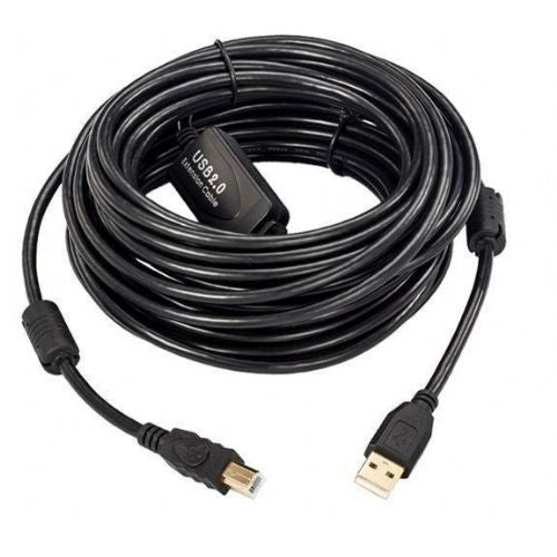 MicroConnect data cable USB 2.0 A-B active, 20 m, built-in amplifier, transfer rate up to 0.48 Gbit/s, plug & play