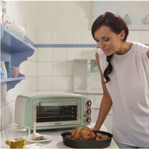 Mini pečica Ariete Vintage Green (bela/svetlo zelena, 1380 W, 18 litrov)