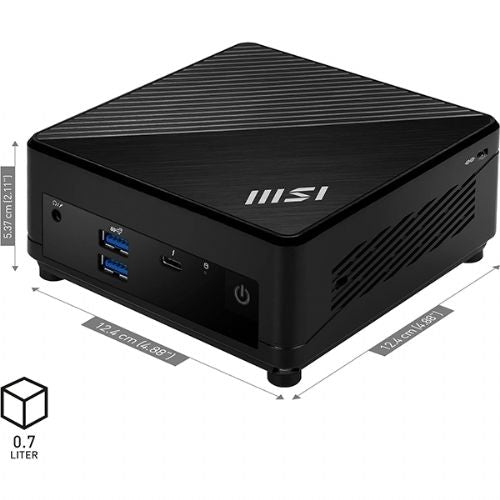Mini namizni računalnik MSI Cubi 5 12M-001BEU i7 / 16GB / 1TB SSD / WiFi 6E + BT 5.3 / 1Gbps + 2.5Gbps / Windows 11 Home / črn