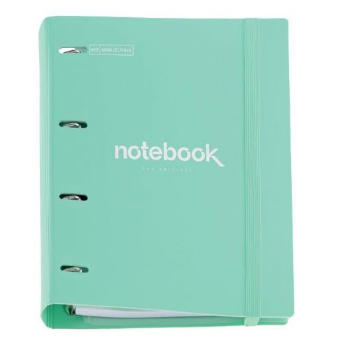 MiquelRius Ring binder with green plastic block, A4