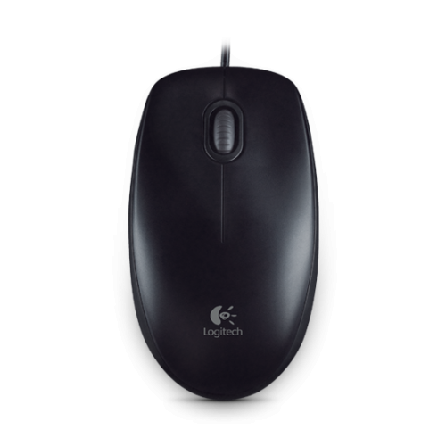 Logitech B100 optical mouse, USB, black
