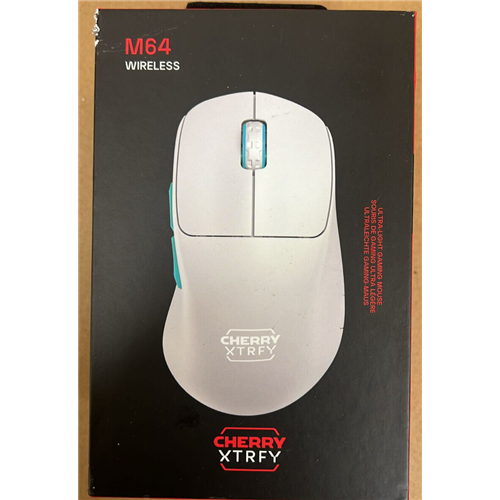Miška Cherry XTRFY M64 brezžična (bela/turkizna)