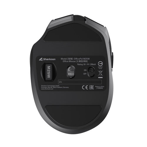 Miška Sharkoon OfficePal M25W, 4000 dpi, RGB, črna