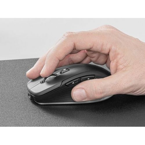 Miška 3Dconnexion CadMouse Compact Wireless črna/srebrna, brezžična in kabelska, 7200 dpi, optična, vključno s torbico