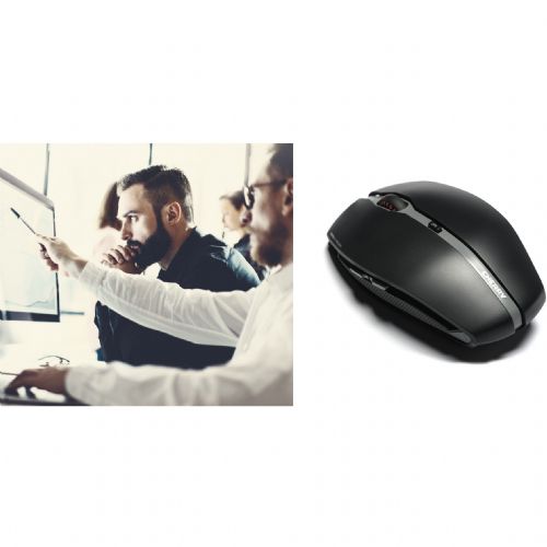 Miška Cherry GENTIX 4K, 3.600 dpi, črna