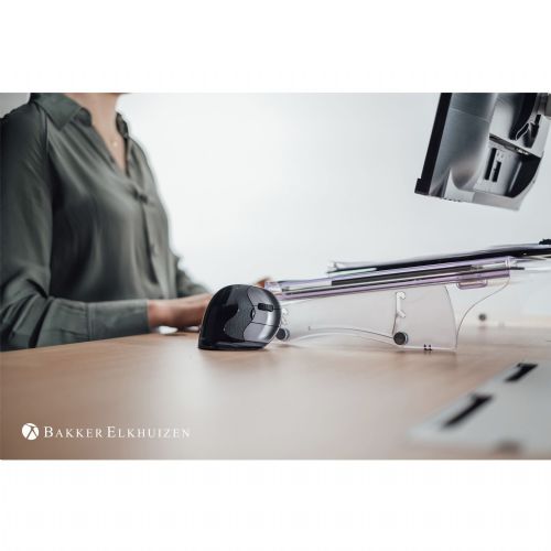 Miška Evoluent VerticalMouse D črna/srebrna, srednja, desna, optična z lasersko tehnologijo, ergonomija za desničarje, USB povezava, nastavljivi gumbi