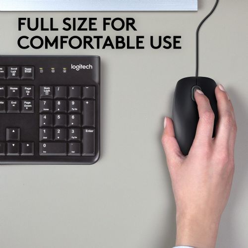 Logitech B110 Silent wired mouse, USB, silent clicks, 1000 dpi, black