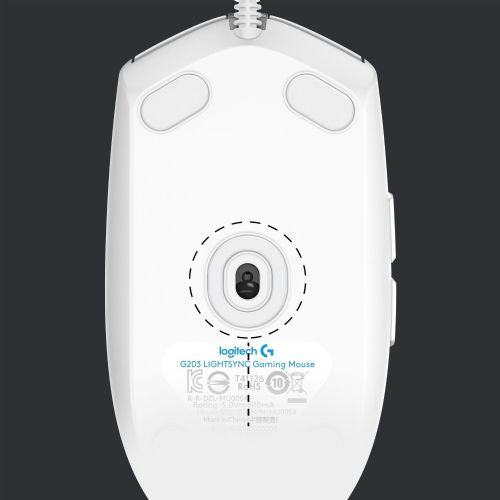 Miška Logitech G203 LightSync, bela 51639430