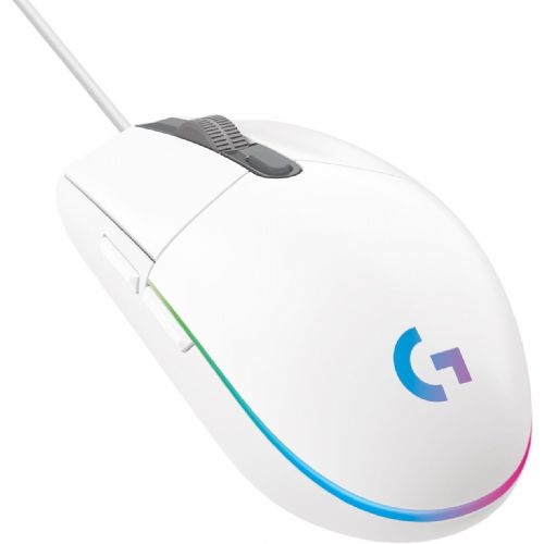Miška Logitech G203 LightSync, bela 51639430