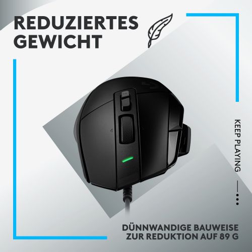 Miška Logitech G502 X, 25.000 dpi, senzor Hero 25K, črna