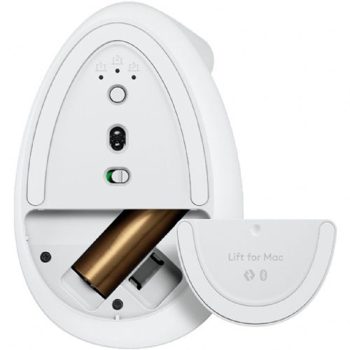 Miška Logitech Lift za Mac (bela, Bluetooth, združljiva z macOS in iPadOS)