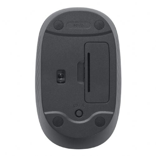 Logitech M196 Graphite Mouse, wireless, Bluetooth, 1000 DPI, ambidextrous, 12 months battery
