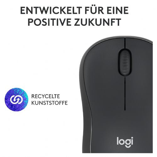 Logitech M240 Silent Graphite Mouse - Wireless Bluetooth, Quiet Operation, 4000 dpi, Portable, Right-Handed