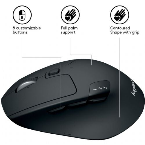 Miška Logitech M720 Triathlon, 1000 dpi, črna