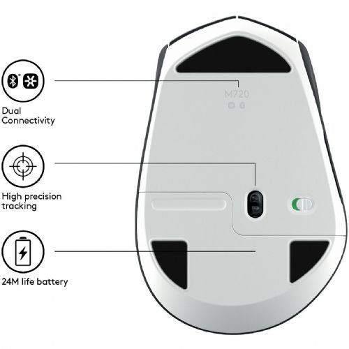 Miška Logitech M720 Triathlon, 1000 dpi, črna