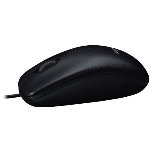 Logitech M90 wired mouse, optical, 1000 dpi, ergonomic, black/graphite