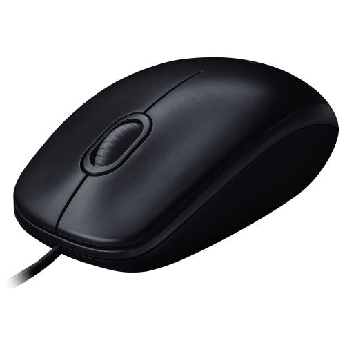 Logitech M90 wired mouse, optical, 1000 dpi, ergonomic, black/graphite