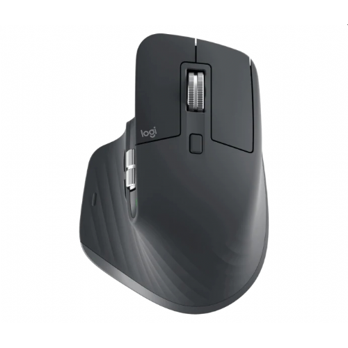 Logitech MX Master 3S Performance Black Mouse, wireless, quiet operation, ergonomic design, Darkfield sensor, fast charging