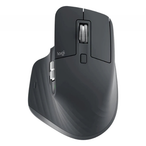Logitech MX Master 3S Performance Black Mouse, wireless, quiet operation, ergonomic design, Darkfield sensor, fast charging