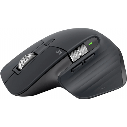 Logitech MX Master 3S Performance Black Mouse, wireless, quiet operation, ergonomic design, Darkfield sensor, fast charging