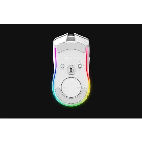 Miška Razer Cobra Pro bela, brezžična/žična, 30000 dpi, Razer Focus Pro senzor, 11-conska RGB osvetlitev