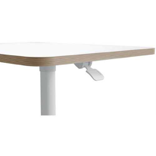 Leitz Ergo 65360001 lift desk, 80 × 60 cm, white, on wheels