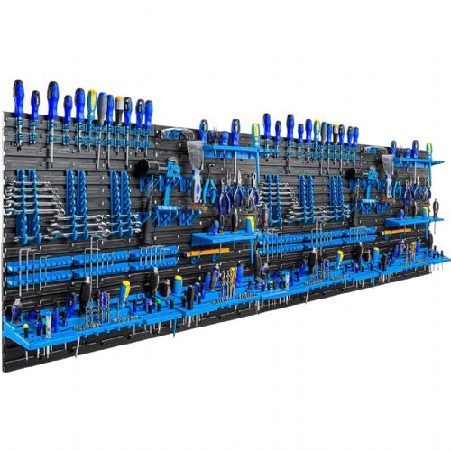 Modular wall tool organizer GEKO G73353, 136-piece, PVC, 2304 × 780 mm