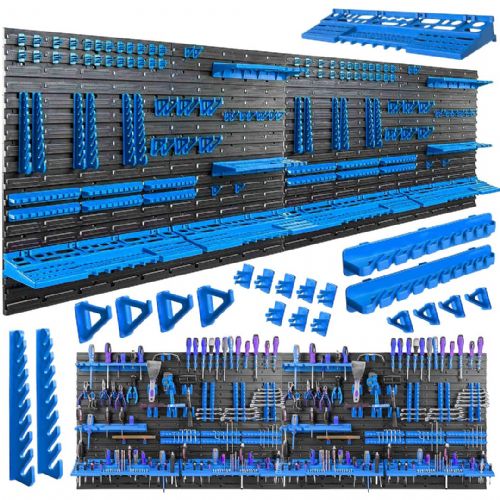 Modular wall tool organizer GEKO G73353, 136-piece, PVC, 2304 × 780 mm