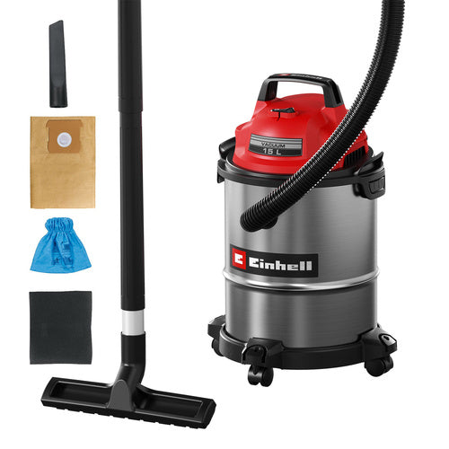Einhell TC-VC 1540 S wet-dry vacuum cleaner 900 W, 15 l, foam filter, blowing function, cable length 2.5 m
