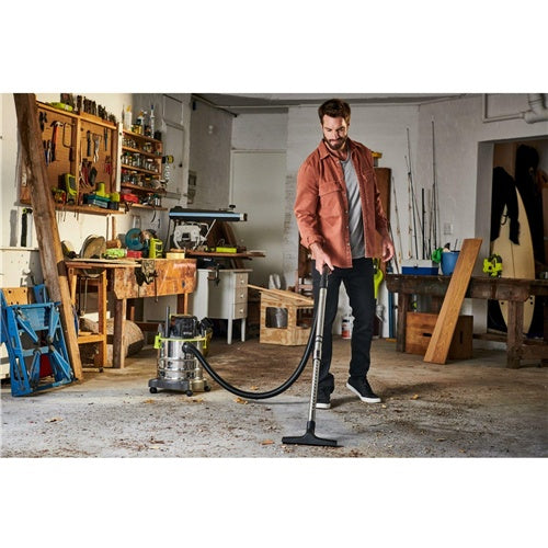 Mokro-suhi sesalnik Ryobi R18WDV-0 brezžični, 18 V, 18 L, brez vrečke, kartušni filter