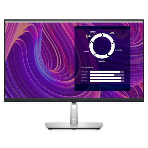 Monitor Dell P2723D, 68,58 cm (27"), 2560 x 1440, 16 : 10, 5 ms, IPS, 350 cd/m2, 60 Hz, DisplayPort, HDMI, USB, VESA, pivot, QHD, črno-srebrne barve