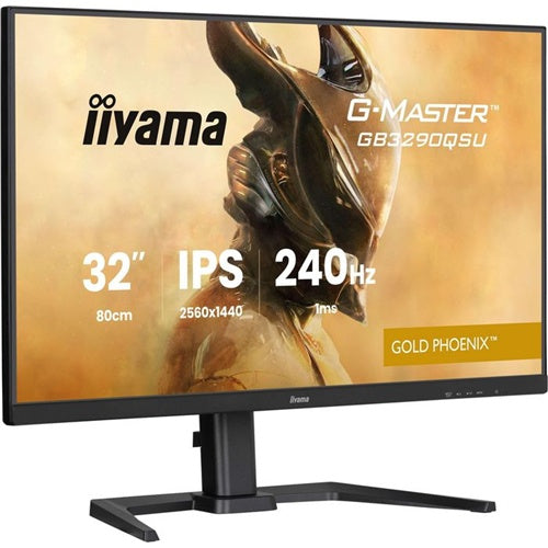 Monitor Iiyama G-Master GB3290QSU-B1 Gold-Phoenix (80 cm (31,5"), QHD, IPS, Free-Sync-Premium, 240Hz plošča, črna)