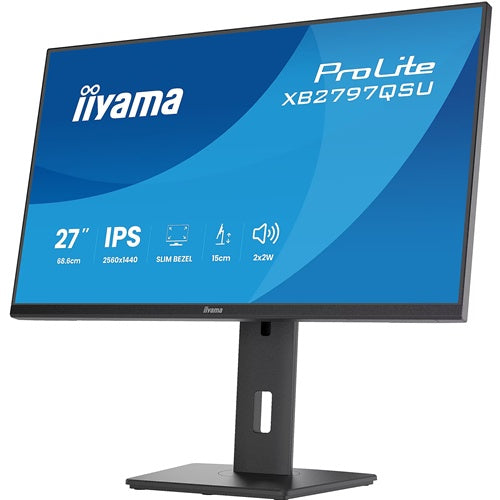 Monitor Iiyama ProLite XB2797QSU-B1 27", QHD, IPS, 75 Hz, ergonomsko stojalo, črn
