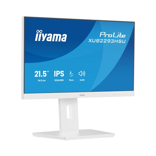 Monitor Iiyama Prolite XUB2293HSU-W7 (54,5 cm (21,5"), bel (mat), FullHD, IPS, Adaptive-Sync, nastavljivo stojalo, 100Hz zaslon)