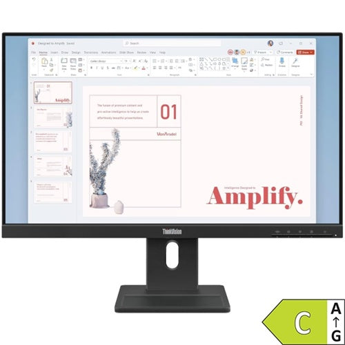Monitor Lenovo ThinkVision E24-40 23.8" 60,45cm IPS 16:9 1920x1080 100Hz 250cd/m2 1300:1 4ms 1xHDMI 1.4 1xDP 1.2 1xVGA 99 sRGB 2Wx2