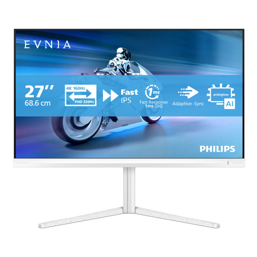 Monitor Philips 27M2N5901A 27" white, 4K UltraHD, Fast-IPS, 160Hz, HDMI/DP/USB-C